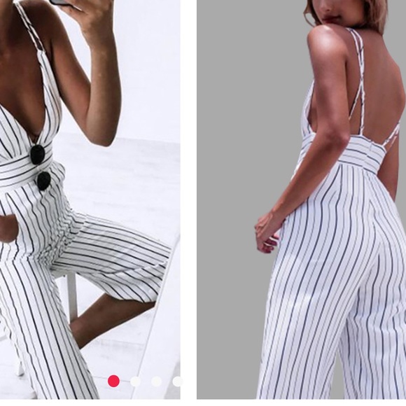Striped Jumpsuit - Picture 3 of 8